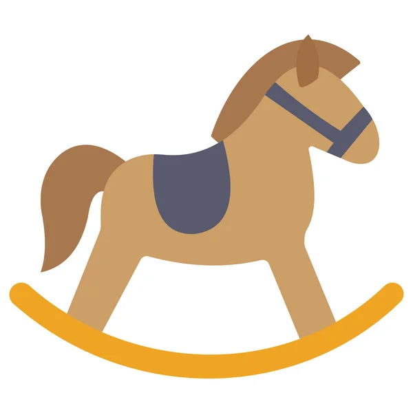 Rocking Horse Gift Isolerad Vektor Ikon — Stockfoto