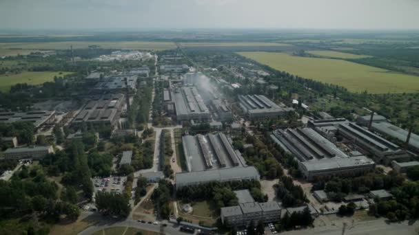 Huge Plant Processing Natural Resources Aerial View — Vídeos de Stock