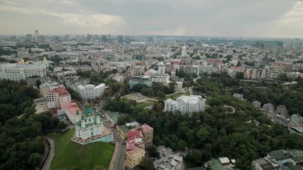 Beautiful Landscape Aerial View City Center Colorful Buildings — Stockvideo