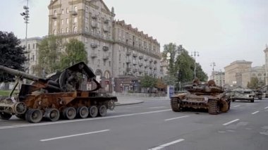 Destroyed many of the flagship tanks of the Russian army presented at the parade in Kyiv on Independence Day 2022 4K