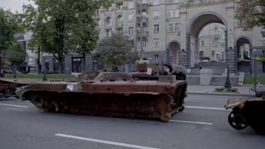 Parad of destroyed and burned russian military technics by the Armed Forces of Ukraine 4K