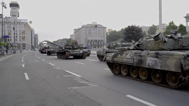Armed Forces Ukraine Showed Destroyed Captured Equipment Russian Army Independence — Vídeo de stock