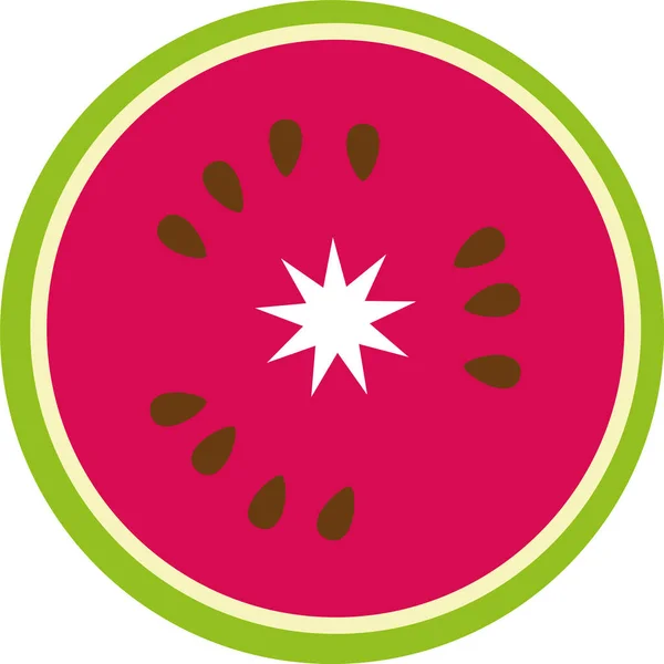 Watermelon Icon Childish Style Berry — 图库矢量图片