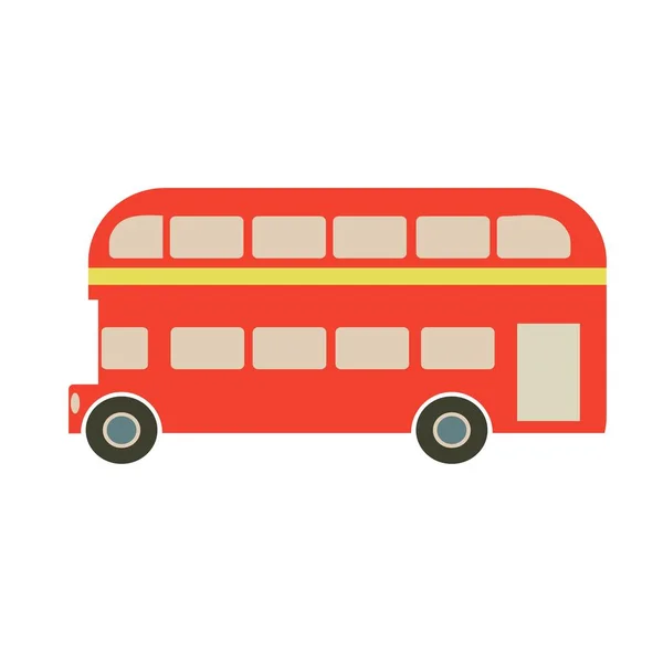 London Double Decker Bus Tourists — Stockvektor