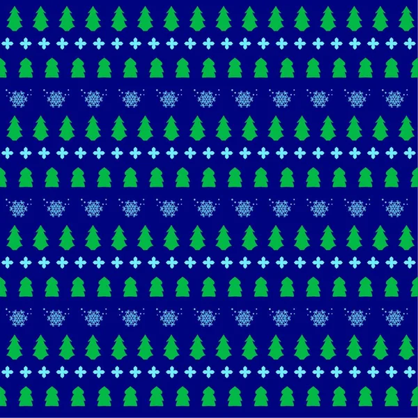 Neues Jahr Muster Weihnachtsbäume Urlaub — Stockvektor
