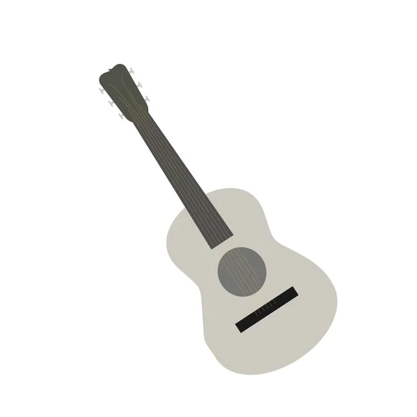 Проста Сіра Гітара Акустичної Музики — стоковий вектор