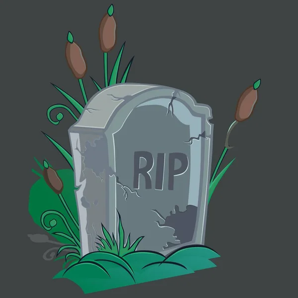 Una Lápida Cementerio Rip Cañas — Archivo Imágenes Vectoriales