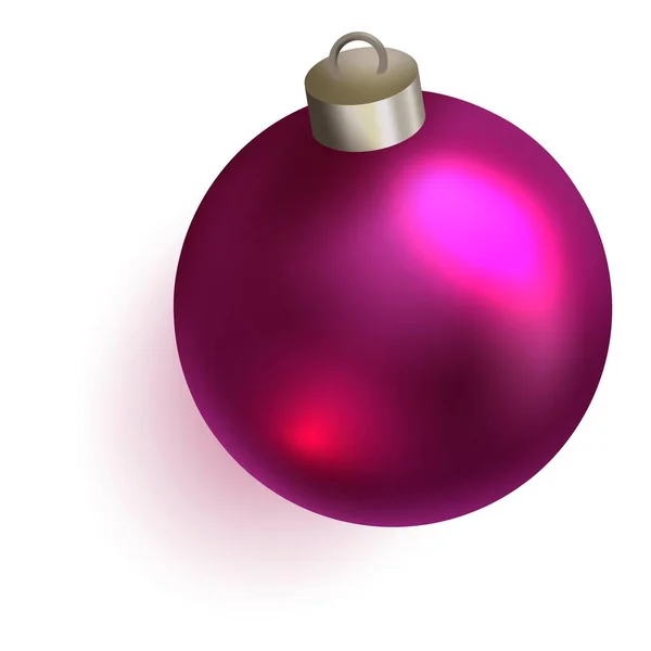 Weihnachtsbaumspielzeug Roter Ball — Stockvektor