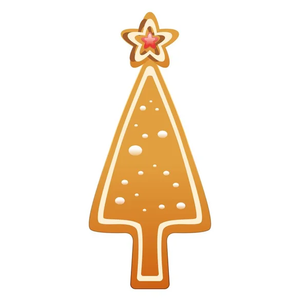 Μελόψωμο Δέντρο Για Δώρο Χριστουγέννων — Διανυσματικό Αρχείο