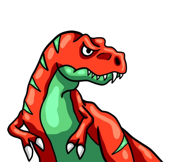 Digital Illustration Adorable Red Rex — ストック写真
