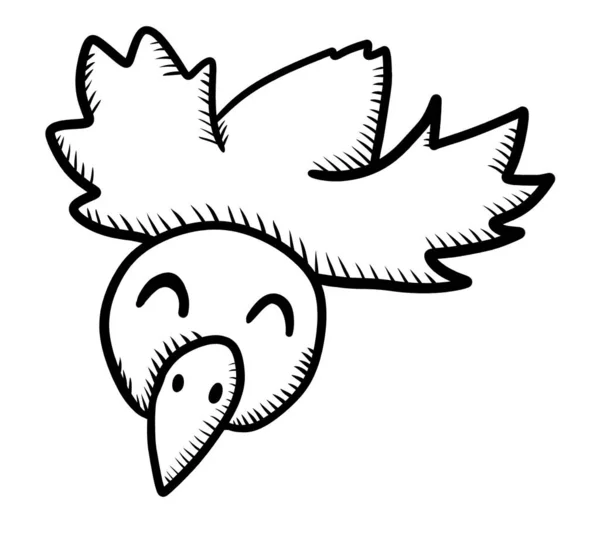 Digital illustration of a bird doodle