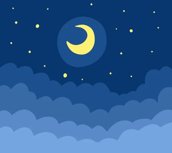 Цифровая Иллюстрация Облачного Ночного Неба — стоковое фото