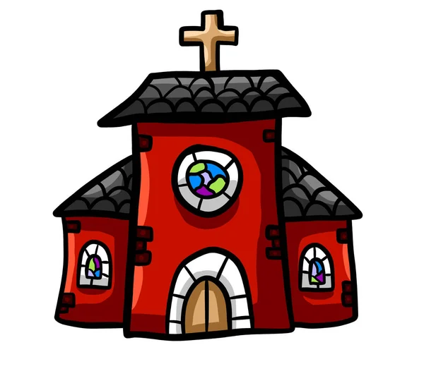 Digital Illustration Church — 图库照片