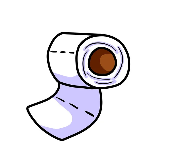 Digital Illustration Cartoon Toilet Paper Icon — Stock Photo, Image