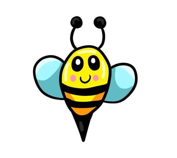 Digital illustration of an adorable little bee