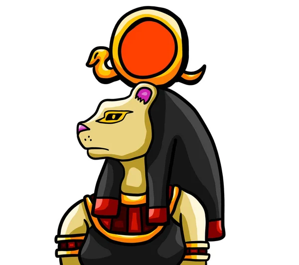 Digital Illustration Egyptian Goddess Sekhmet — Stock Photo, Image
