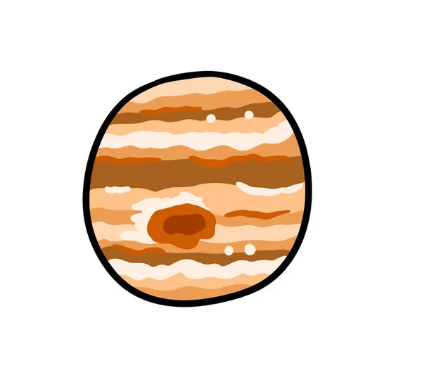 Digital Illustration Cartoon Planet Jupiter — Stockfoto
