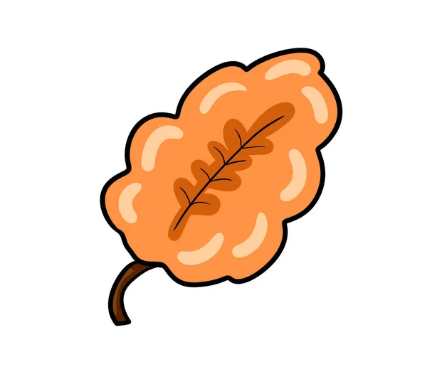 Cyfrowa Ilustracja Jesiennego Liścia — Zdjęcie stockowe