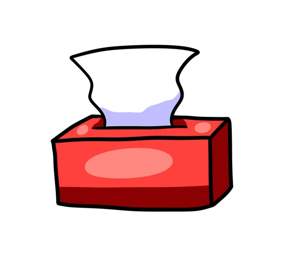 Digital illustration of a cartoon box of tissues