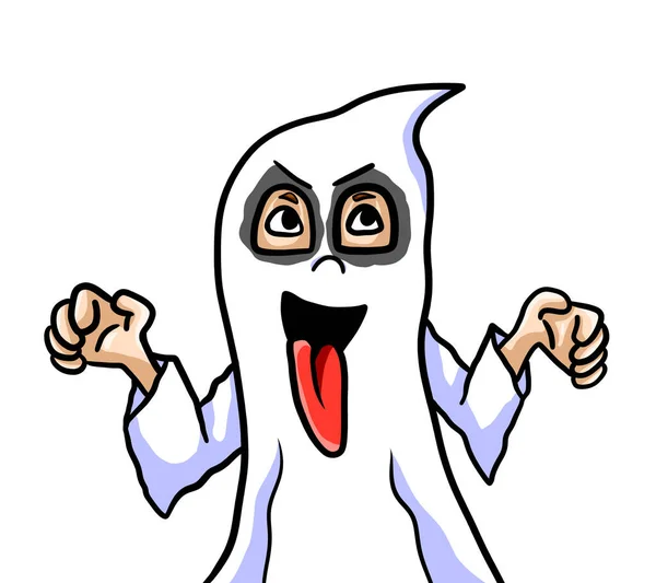 Digital Illustration Adorable Ghost Kid — Foto Stock