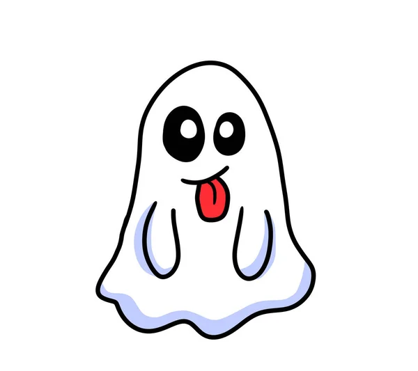 Digital Illustration Adorable Happy Ghost — 스톡 사진