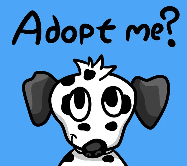 Digital illustration of a dog adopt me