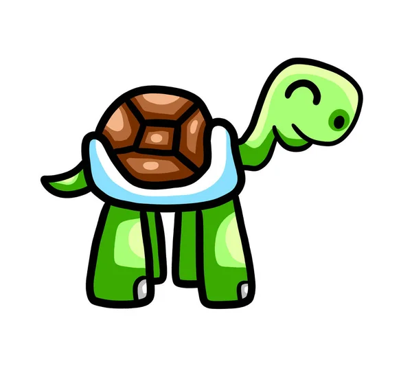 Digital Illustration Cute Little Turtle — Fotografia de Stock