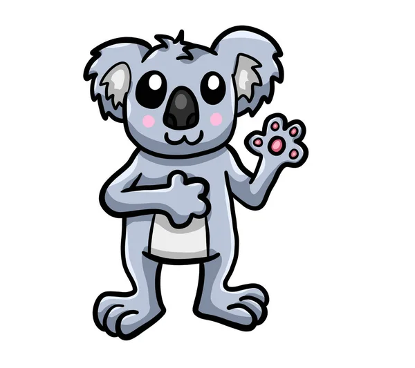 Digital Illustration Cute Little Koala — 스톡 사진