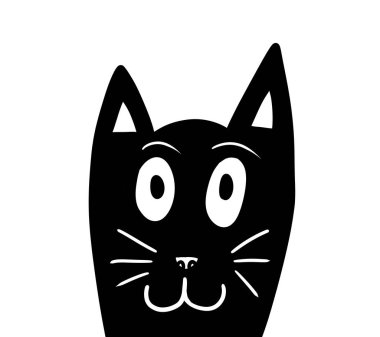 Sevimli kedi karalamalarının dijital çizimi