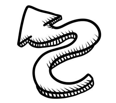 Bir okun dijital çizimi