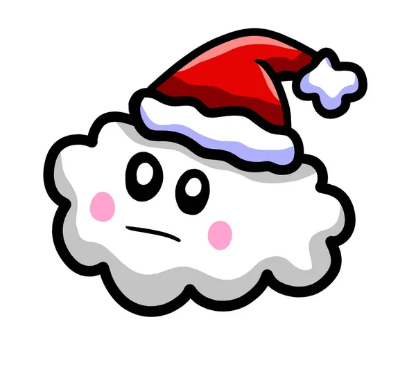 Ilustração Digital Desenho Animado Nuvem Natal — Fotografia de Stock