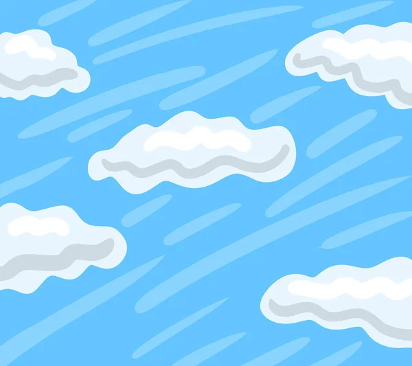 Digital illustration of a beautiful blue cloudy sky background