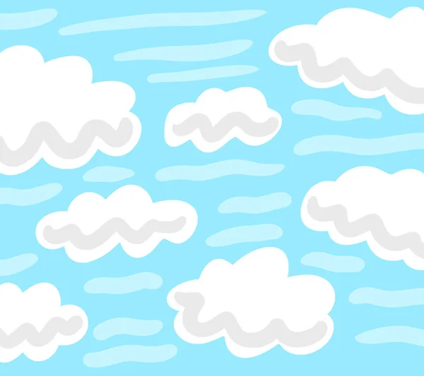 Digital Illustration Beautiful Blue Cloudy Sky Background — Photo