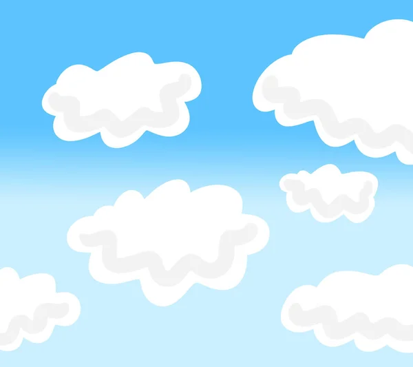 Digital Illustration Beautiful Blue Cloudy Sky Background — Stockfoto