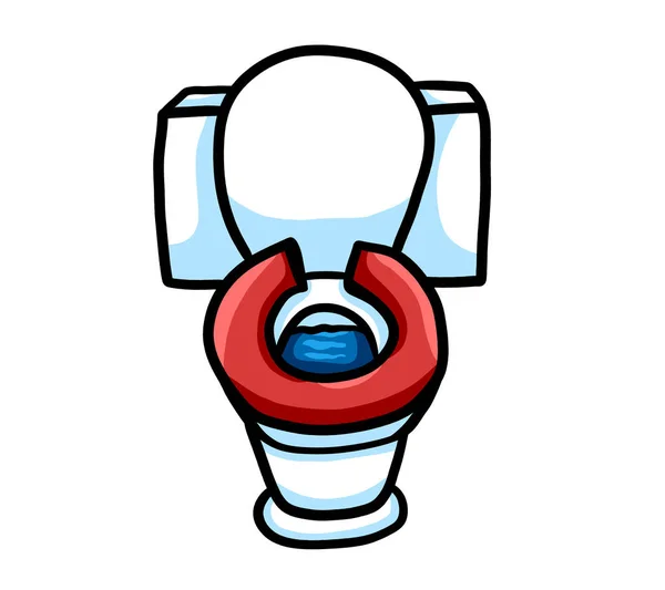 Digital Illustration Cartoon Toilet — Fotografia de Stock