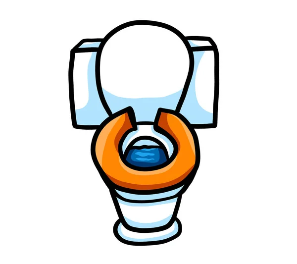 Digital Illustration Cartoon Toilet — ストック写真