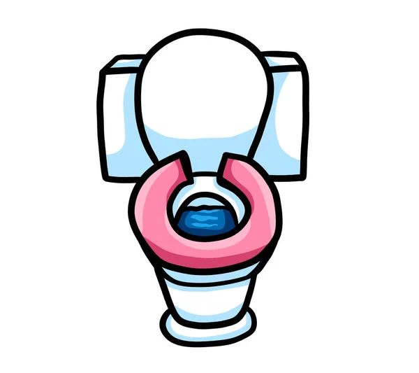 Digital Illustration Cartoon Toilet — Stock Photo, Image