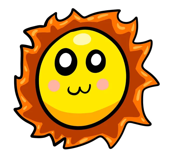 Digitale Illustration Einer Cartoon Sonne — Stockfoto