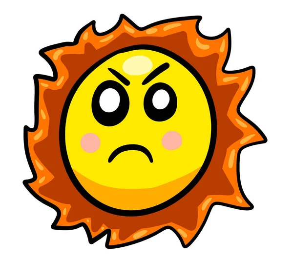 Digitální Ilustrace Kresleného Slunce — Stock fotografie