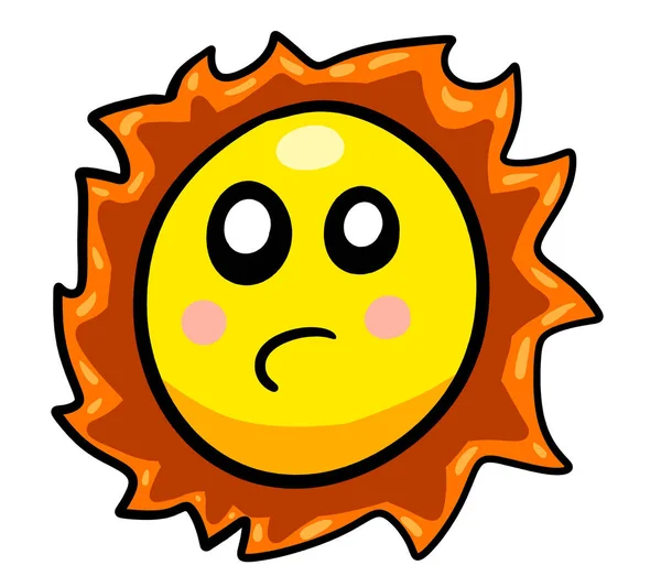 Digital Illustration Cartoon Sun — Foto de Stock