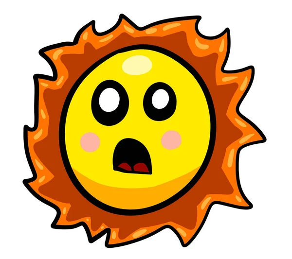 Digital Illustration Cartoon Sun — Stock Photo, Image