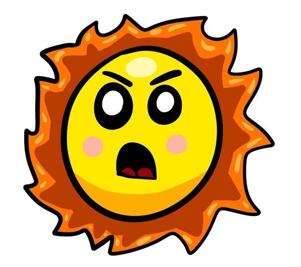 Digital Illustration Cartoon Sun — Stockfoto