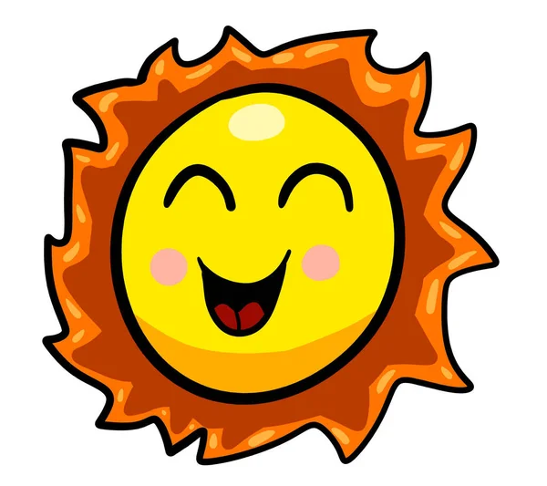 Digital Illustration Cartoon Sun — Stockfoto