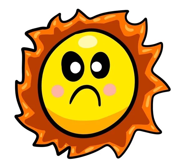 Digital illustration of a cartoon sun