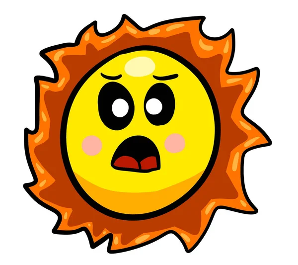 Digital Illustration Cartoon Sun — Fotografia de Stock