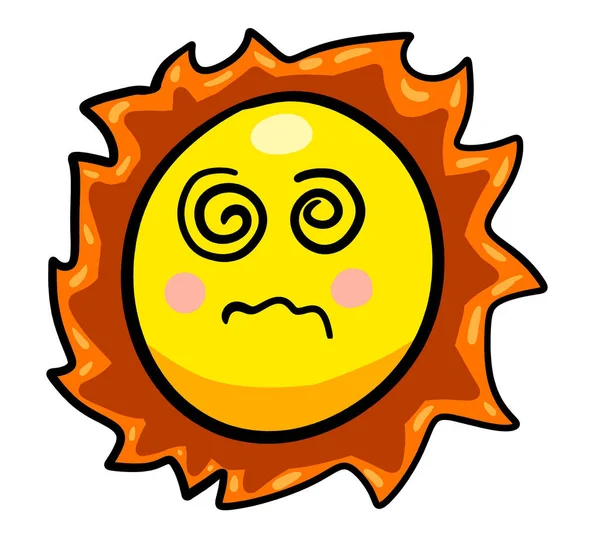 Digital illustration of a cartoon sun