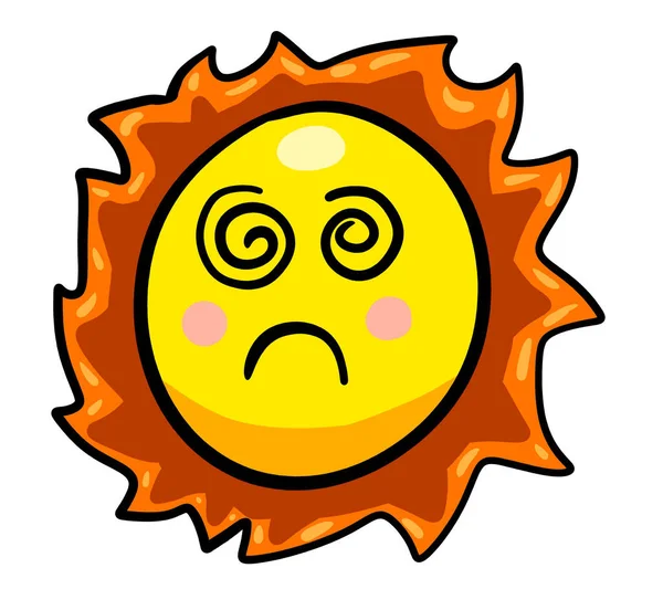 Digital Illustration Cartoon Sun —  Fotos de Stock