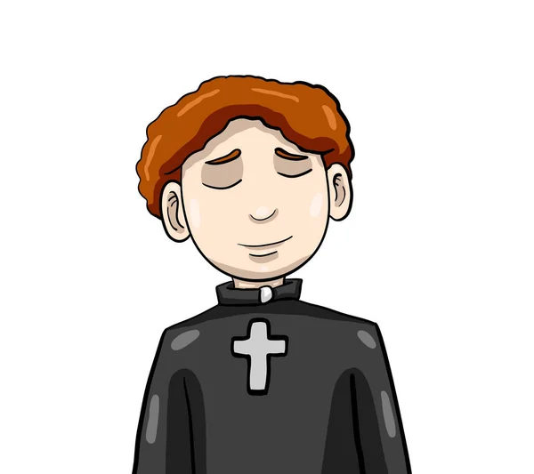 Digital Illustration Priest — Stockfoto