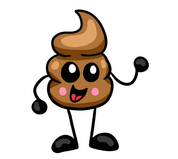 Digital Illustration Happy Little Poop — Foto Stock