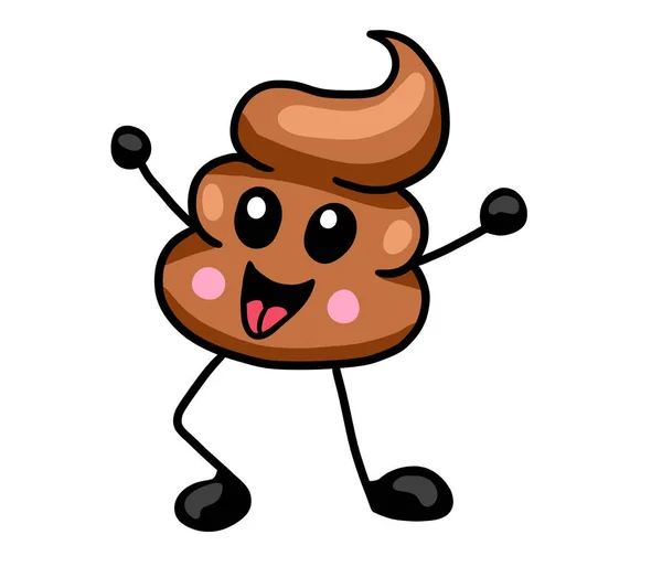 Digital Illustration Happy Little Poop — Foto Stock